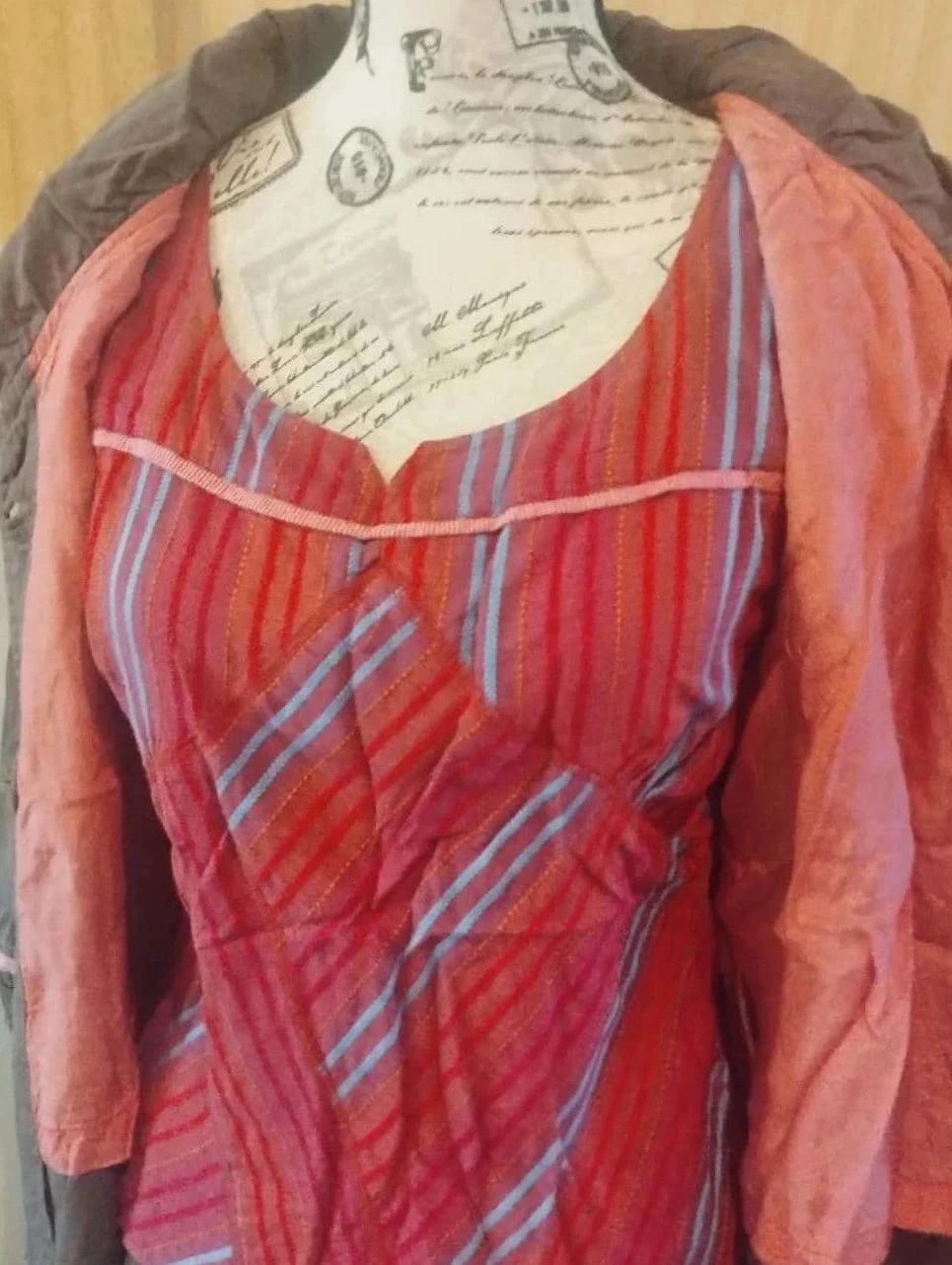 Ensemble 3 pièces, Jupe/débardeur/veste, roze/grijs, Nid d'Abeille, T3/4 – photo 5